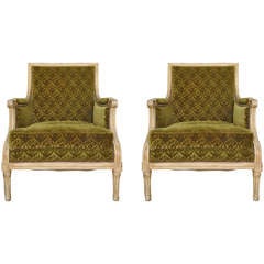 Pair of 19th Century Gustavian Bergeres