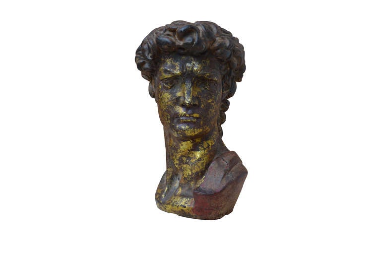 Greek Revival Charming 19th Century Bust of a Gentleman
