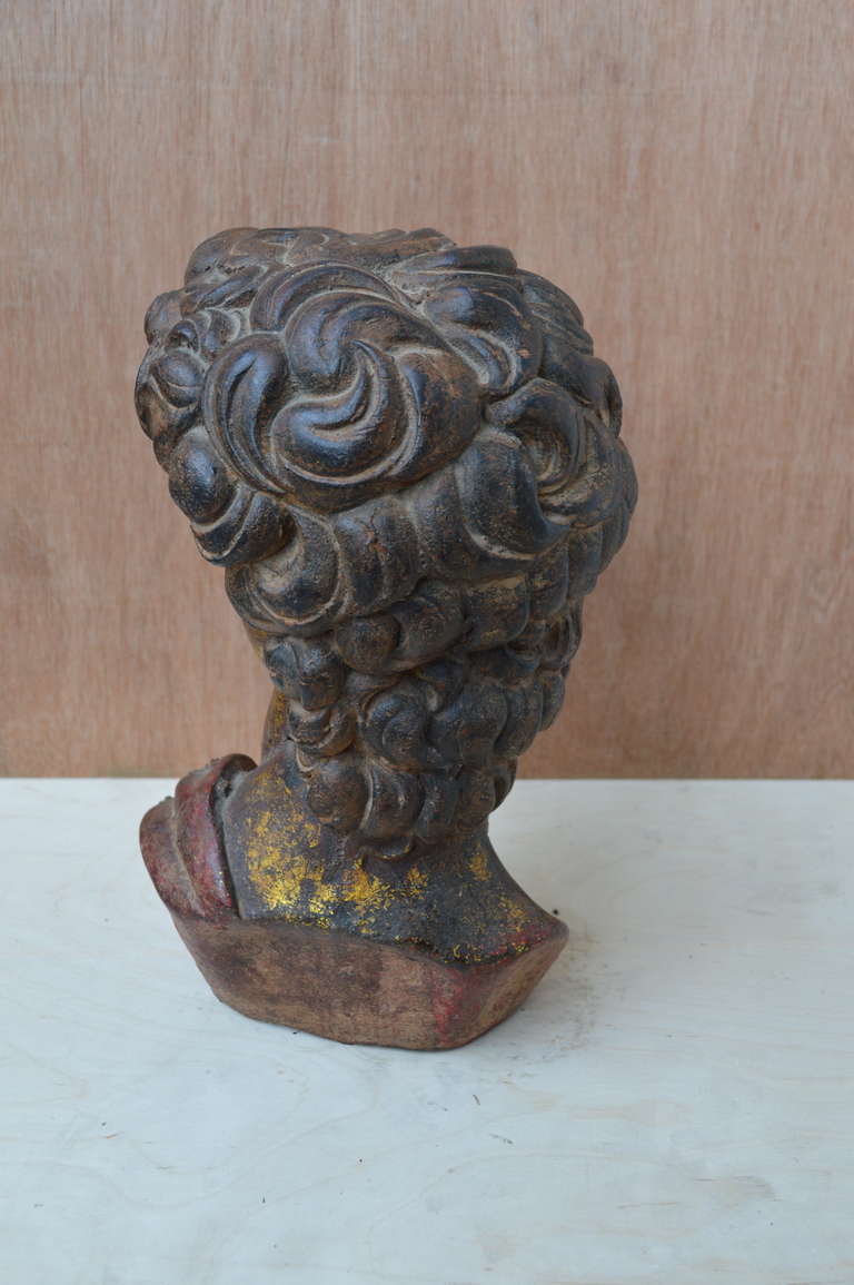 Metal Charming 19th Century Bust of a Gentleman