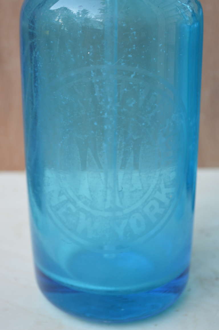 Four Azure-Blue Seltzer Bottles 2