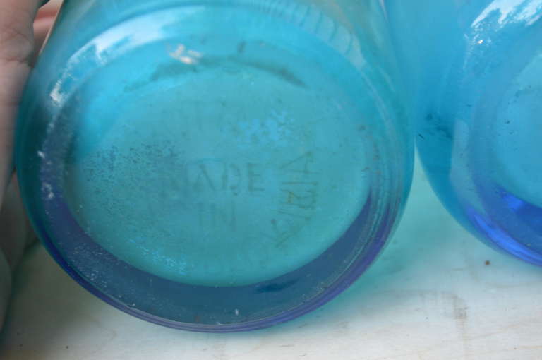 Four Azure-Blue Seltzer Bottles 3