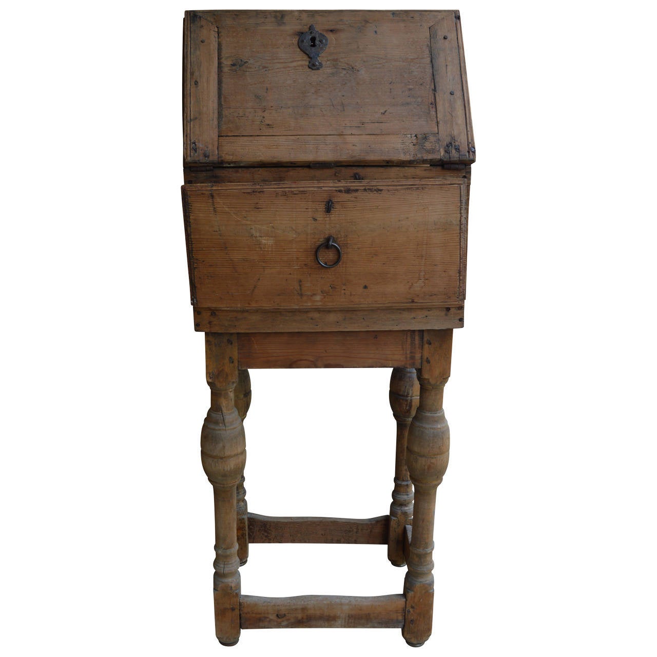 Small 18th Century Swedish Cabinet or Drop Front Desk