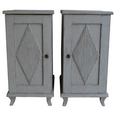 Antique Pair of Gustavian Bedside Tables or End-tables