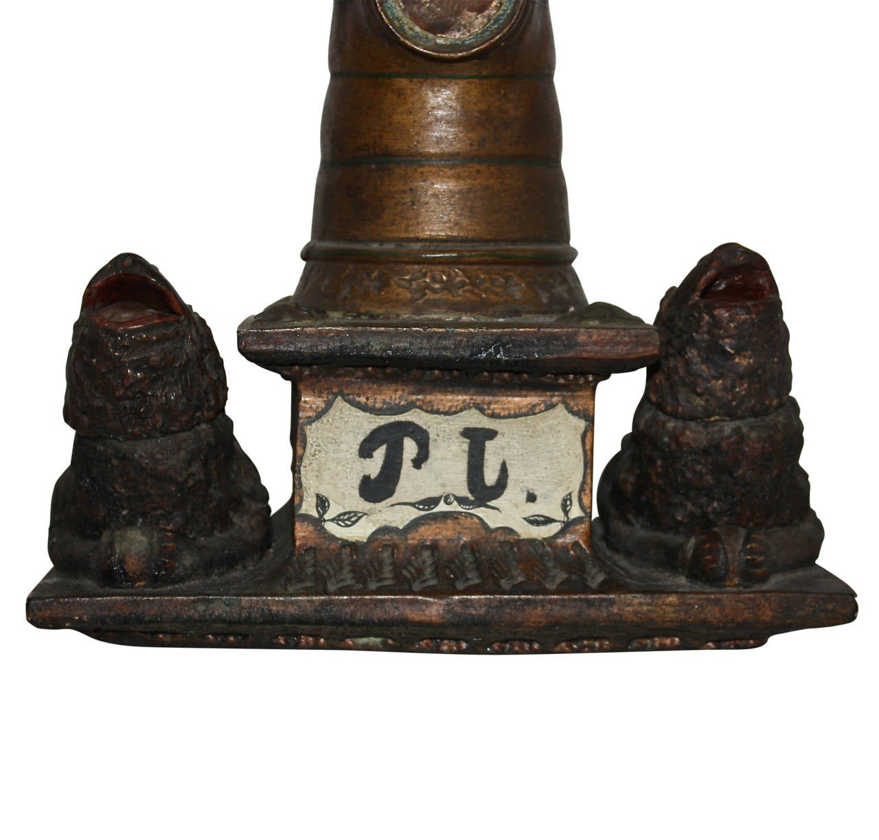 Swedish Ceramic Inkwell, Late 19th Century, Sweden For Sale