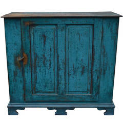 Swedish Sideboard with Original Turquoise Paint