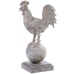 Antique 19th c. Building fragment of a full-bodied Rooster