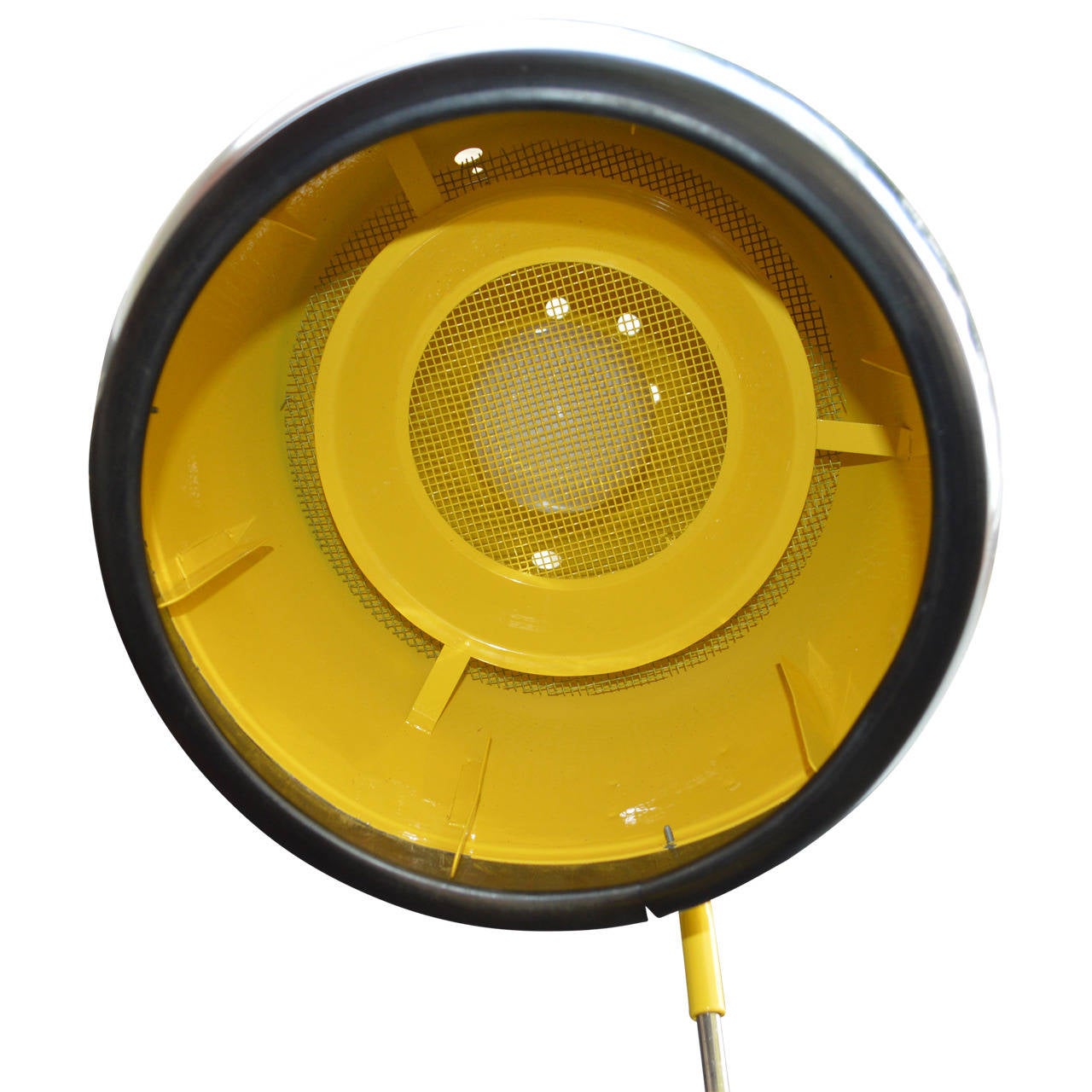 Industrial Mid-Century Modern Sunshine Yellow Hairdryer Floor Lamp, Powder-Coated