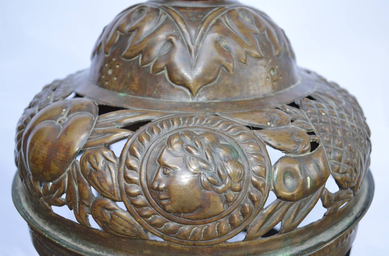 Large 19th Century Bronze Lantern 1