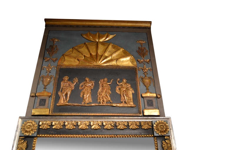 Period Neo-neoclassical Swedish Hall Mirror