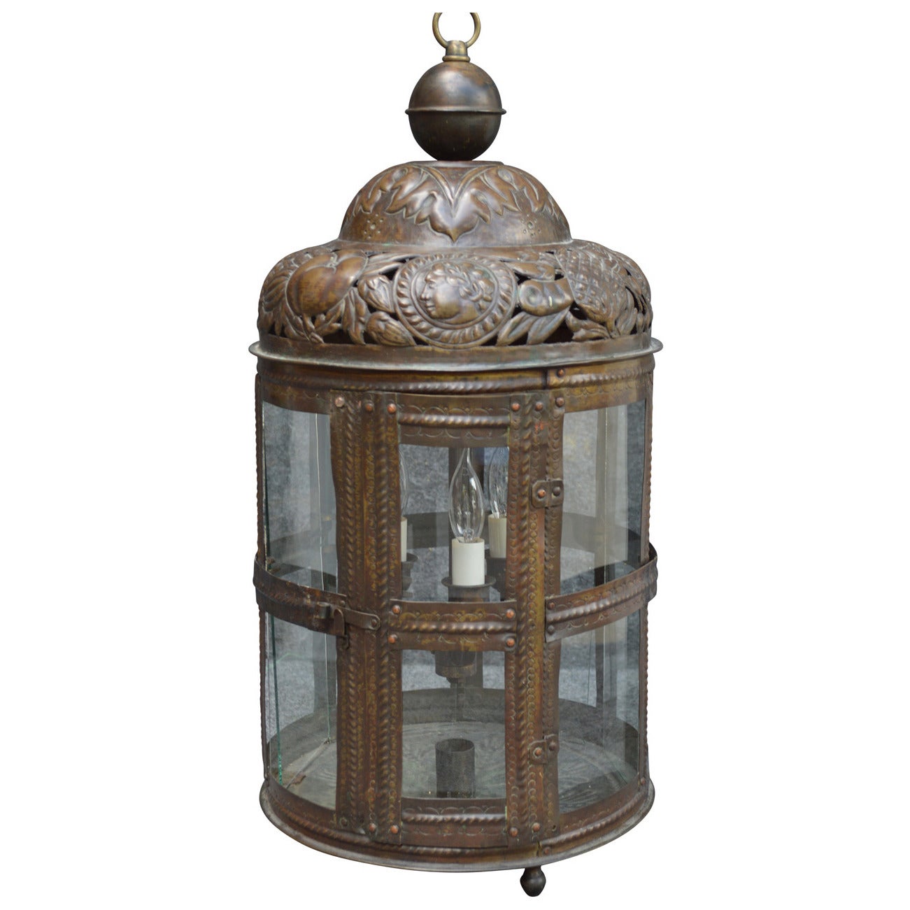 Large 19th Century Bronze Lantern