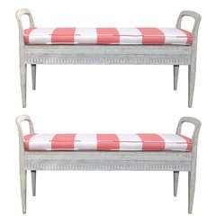 Pair of Late-Gustavian Benches