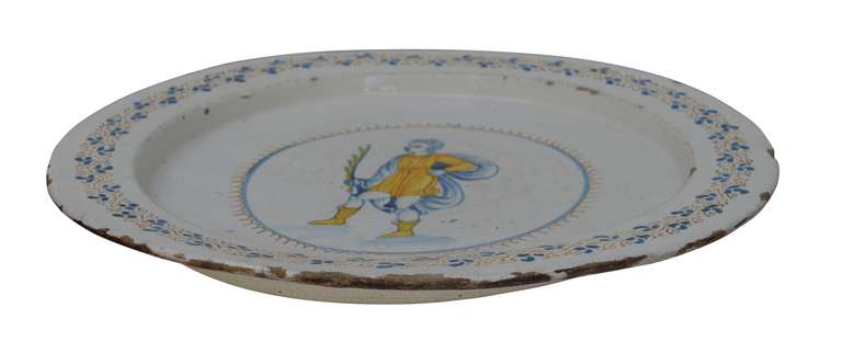 Large Italian 18th Century Faience Plate 4