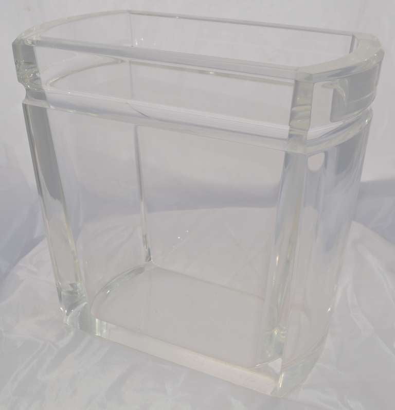 American Lucite Paper Trash Can