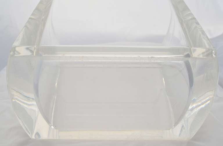 Lucite Paper Trash Can 2