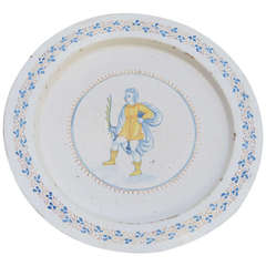Large 18th Century Faience Plate 9