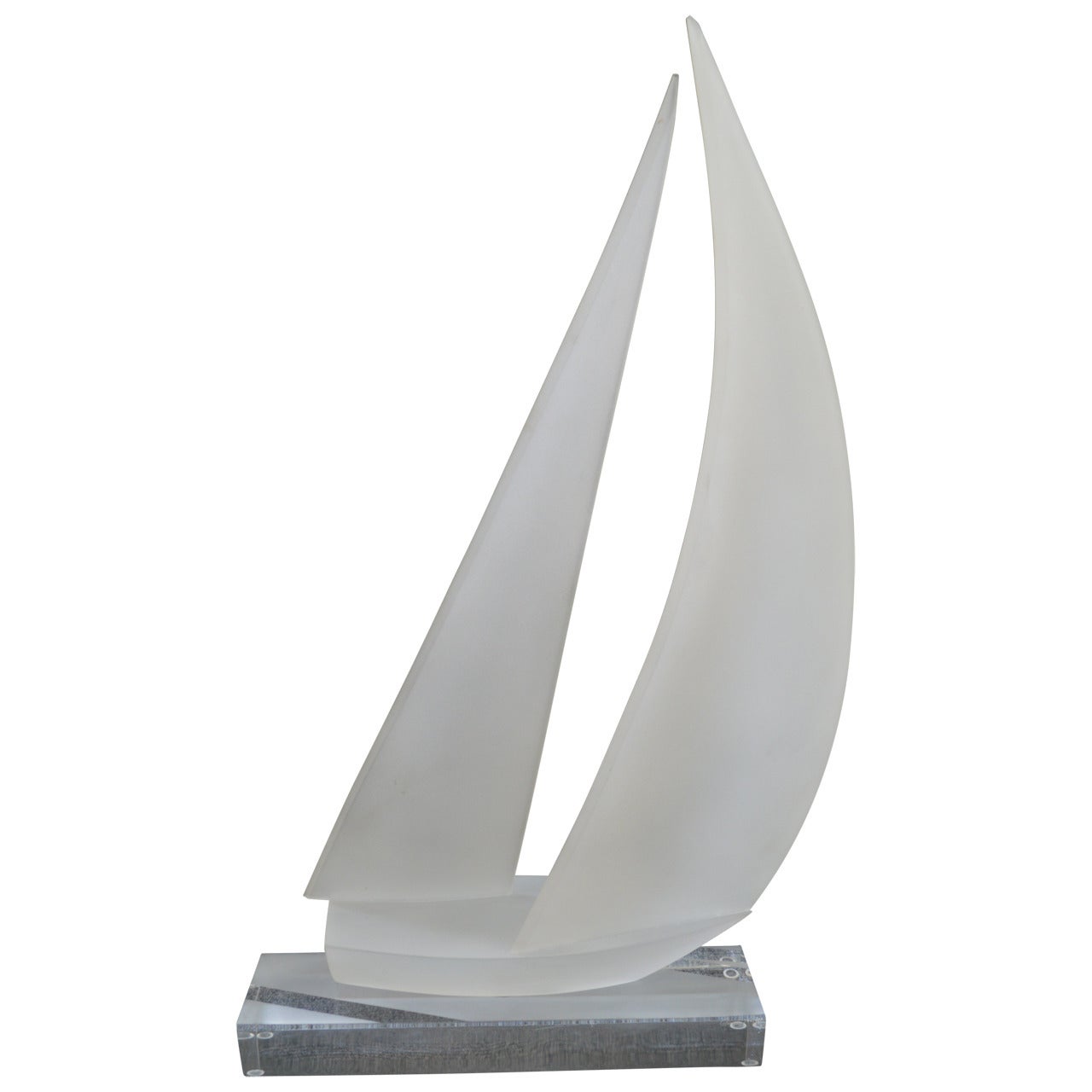 Large Lucite Sailboat Sculpture