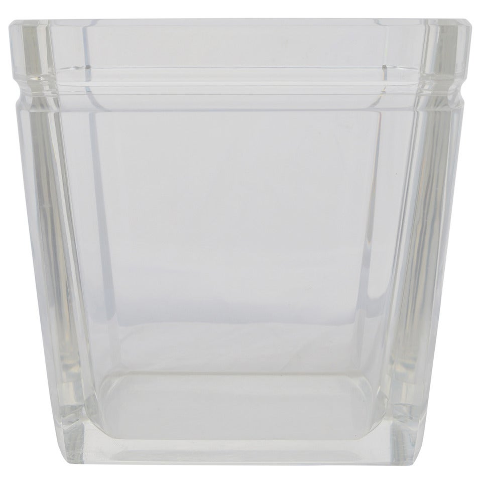 Lucite Paper Trash Can