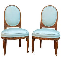 Pair of 18th Century Louis XVI Slipper Chairs 11