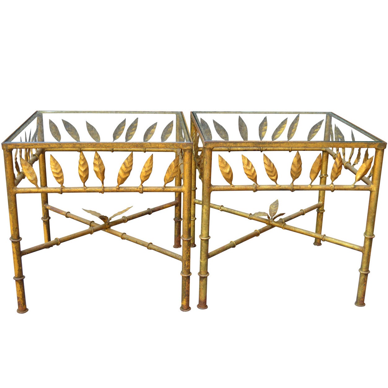 Gilt Metal Accent Tables