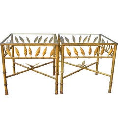 Gilt Metal Accent Tables