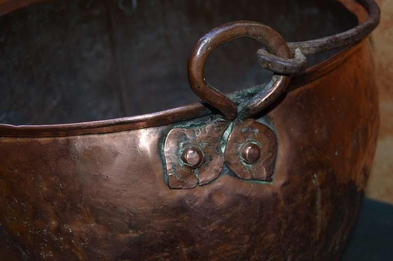 18th C. Copper Cauldron In Good Condition In Haddonfield, NJ