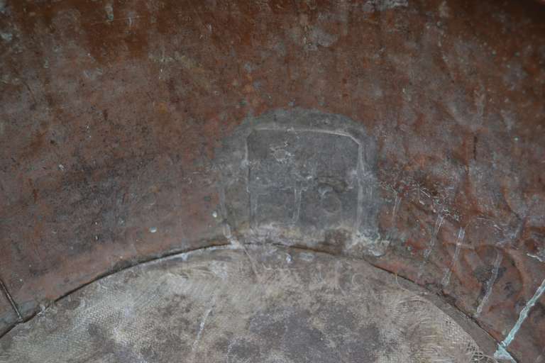 18th C. Copper Cauldron 1
