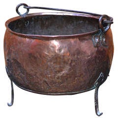 18th C. Copper Cauldron