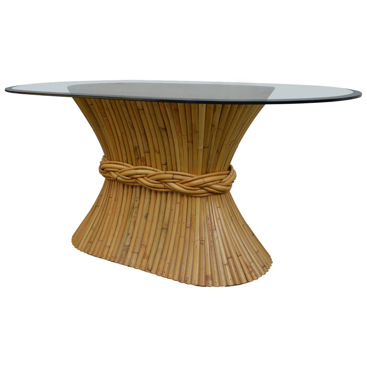 American Midcentury Sheaf of Wheat Dining Table by McGuire