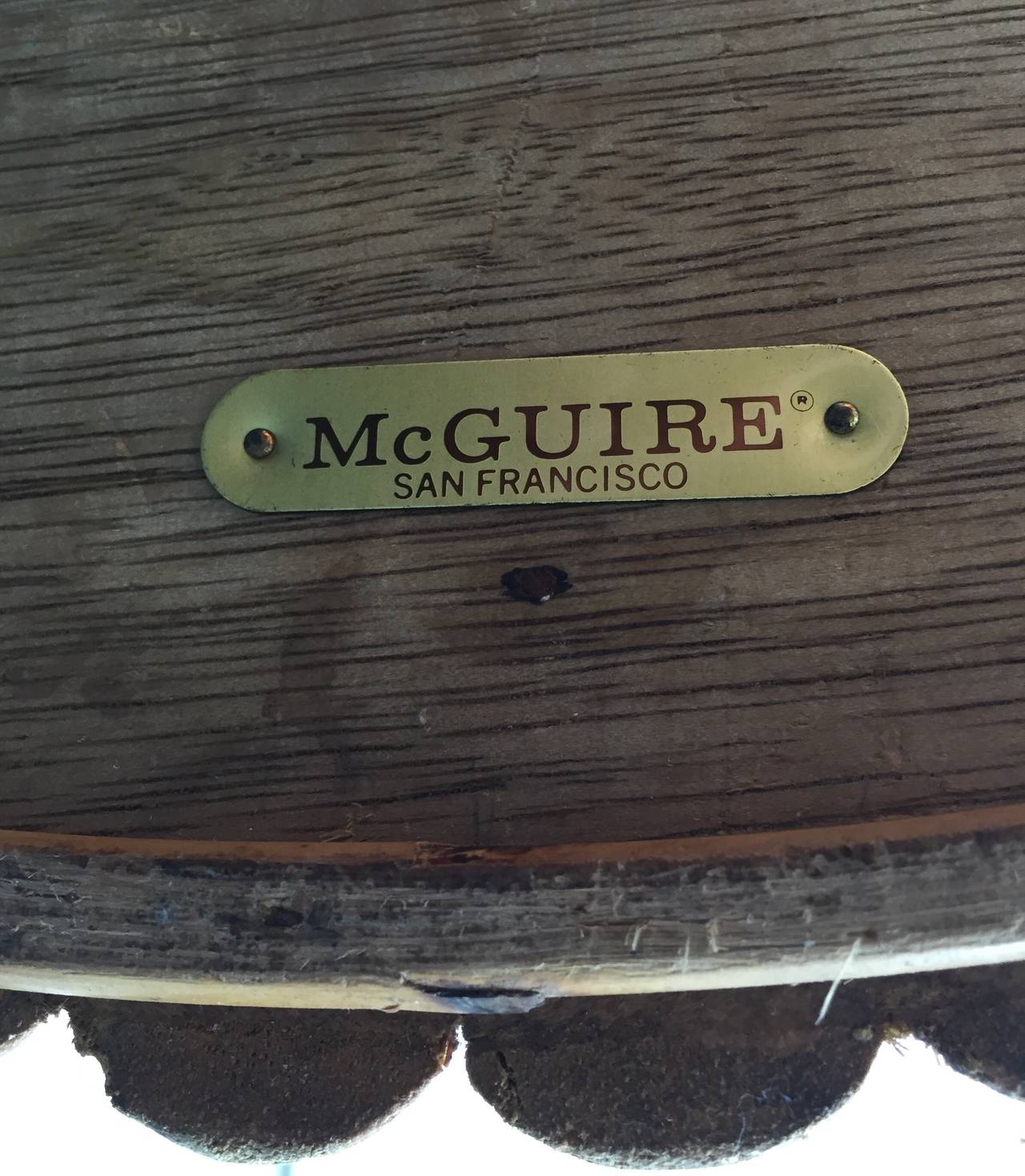 Midcentury Sheaf of Wheat Dining Table by McGuire In Excellent Condition In Haddonfield, NJ