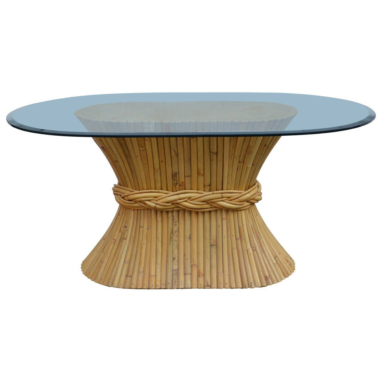 Midcentury Sheaf of Wheat Dining Table by McGuire at 1stDibs wheat
