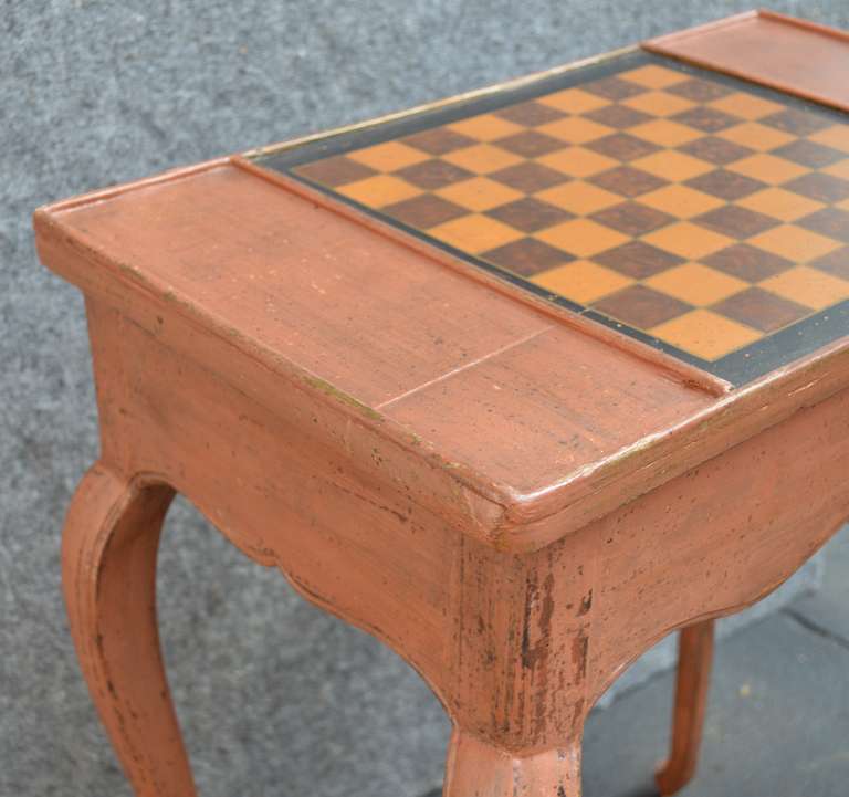 18th Century Danish Rococo Chess Game Side Table