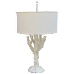 Plaster Tree Lamp in the Style of John Dickinson 1