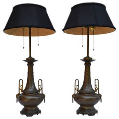 Pair of Chinese Bronze Lamps 11