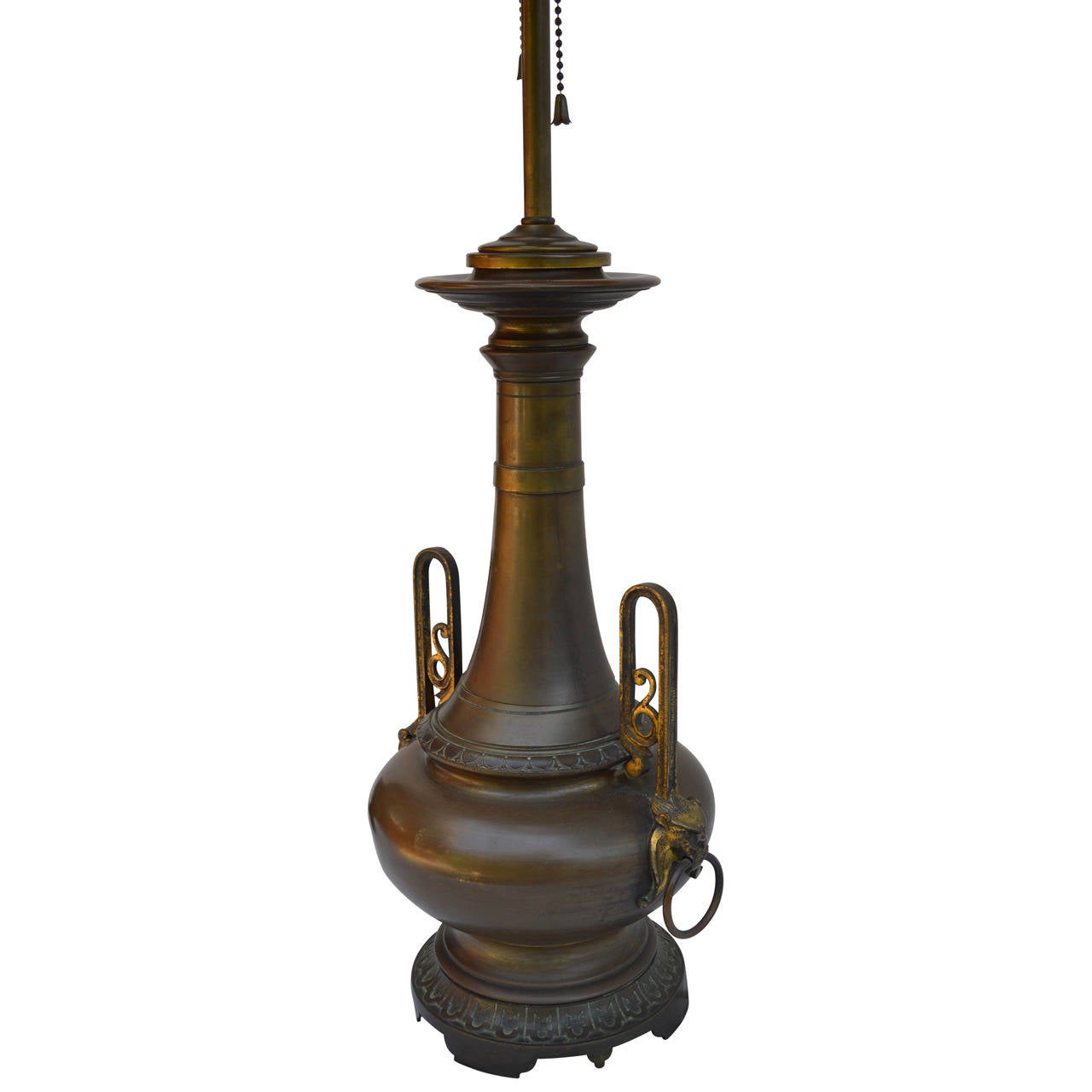 Pair Of Chinese Bronze Lamps 2