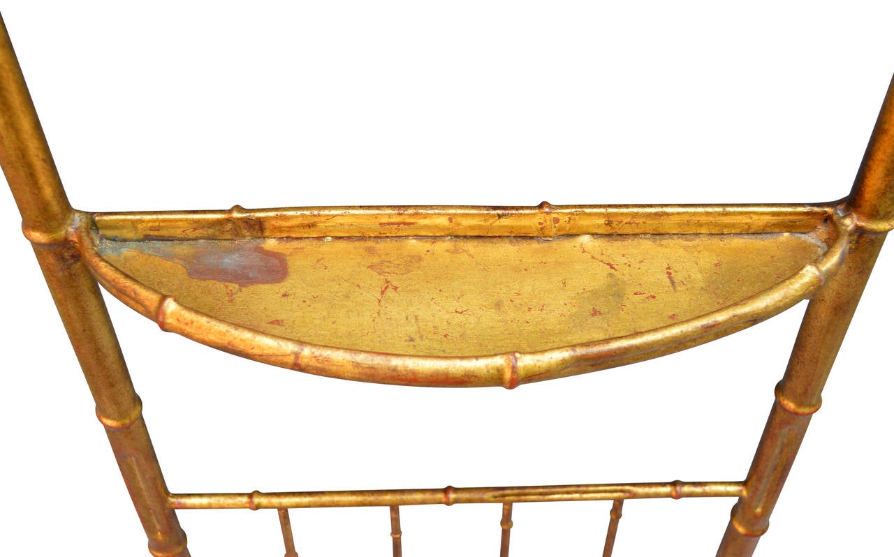 20th Century Gilded Faux Bamboo Valet