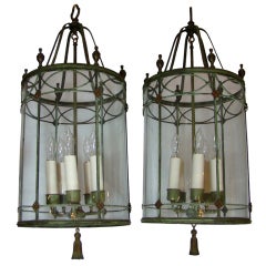 Antique Pair of Hall Lanterns