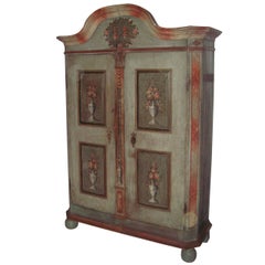 Antique 18th-C. Danish Painted Armoire