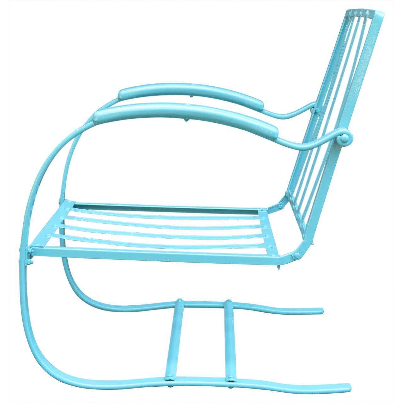 Powder-Coated Set of Three Metal Patio Chairs