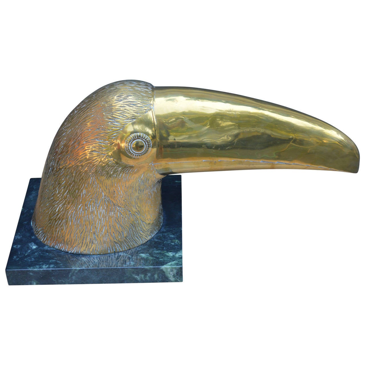 20th Century Brass Toucan on Marble Base