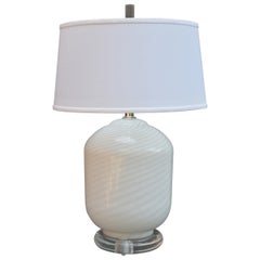 Murano Vetri Glass and Lucite Table Lamp