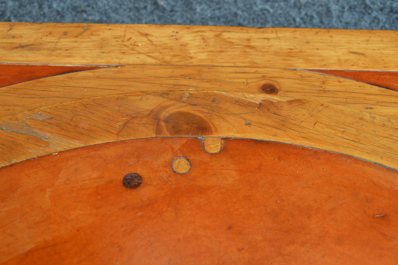 Leather Weiman Lazy Susan Cocktail Table