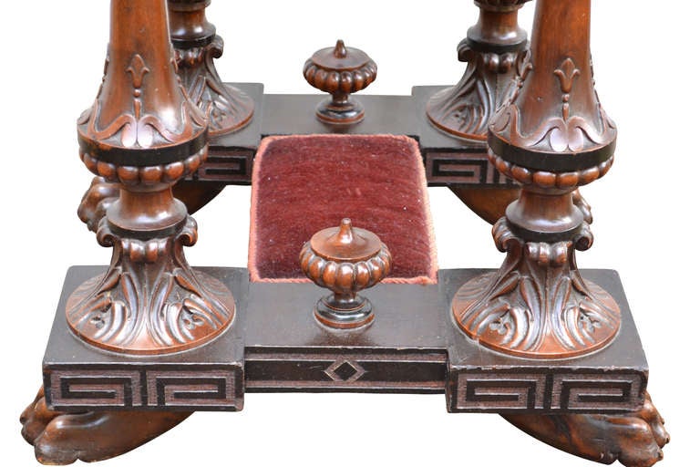 XIXe siècle Table de jeu pliante anglaise carrée du 19ème siècle en vente