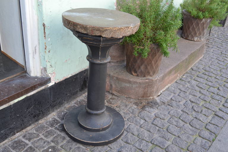 Swedish Stone Top Pillar Table 1