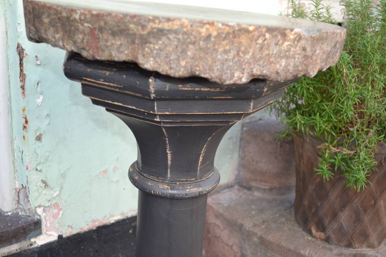 19th Century Swedish Stone Top Pillar Table