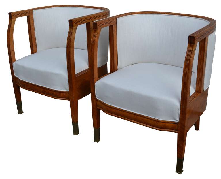 Modern Pair of Excellent 20th Century Swedish Birchwood Chairs