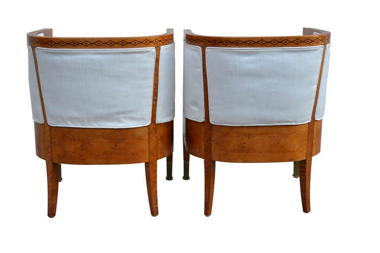 Pair of Excellent 20th Century Swedish Birchwood Chairs 1