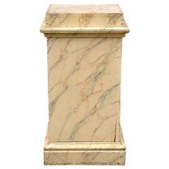 19th Century Faux Marble Wooden Pedestal, Scandinavian