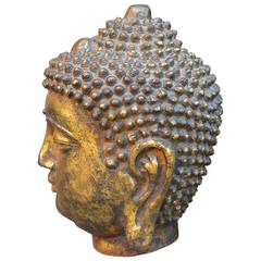 Gilded Bronze Buddha Bust