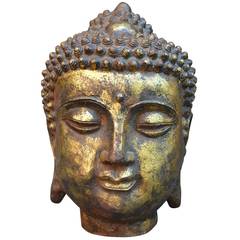 Gilded Bronze Buddha Bust