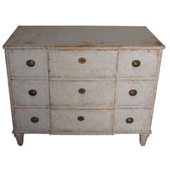 19th Century Gustavian Chest Of Drawers